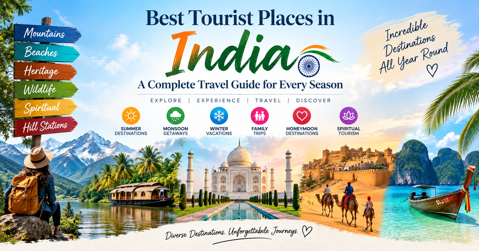 Read more about the article Best Tourist Places in India to Visit: A Complete Travel Guide for Every Season